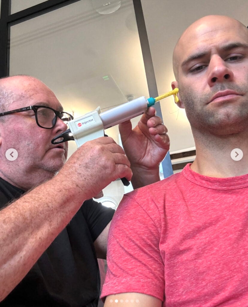 Marcel Maurer's Instagram post showing in-ear monitors. Image credit Marcel social media.
